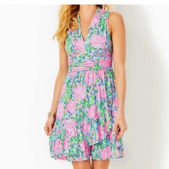Lily Pulitzer Annalise Sleeveless Ruffle Dress Size XXS - Picture 1 of 10